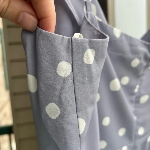 🆕 Willow x Nordstrom Dusty Lilac Polka Dot SunDress Size L - Picture 12 of 15